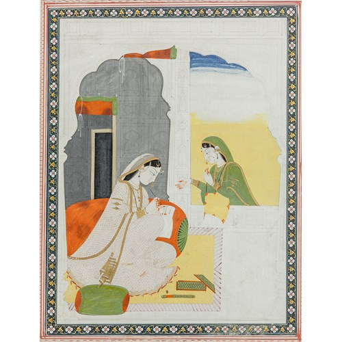A Maiden Composing a Letter